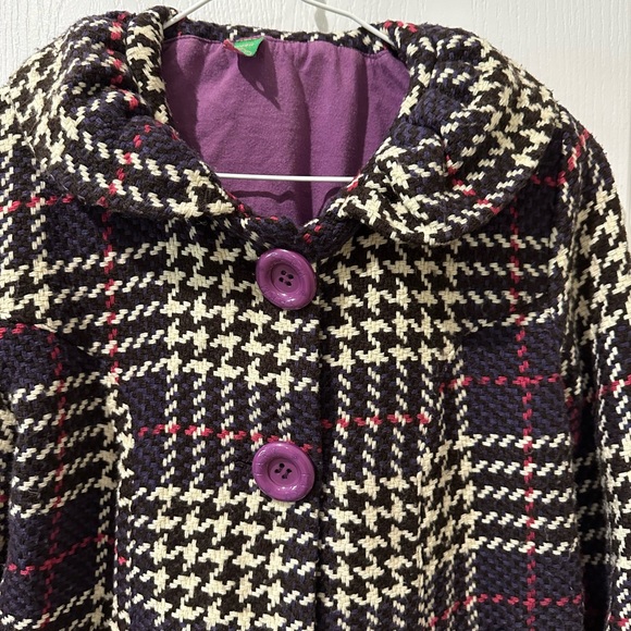 Farm Rio Purple Plaid Button Down Jacket Coat - Picture 2 of 9